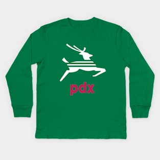 PDX marks the spot Kids Long Sleeve T-Shirt